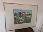 Prent Donald Duck speelt golf, Verzamelen, Ophalen of Verzenden, Donald Duck, Gebruikt, Plaatje of Poster