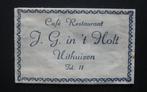 4936 Uithuizen - Cafe Restaurant J.G. in 't Holt, Verzamelen, Verzenden, Nederland