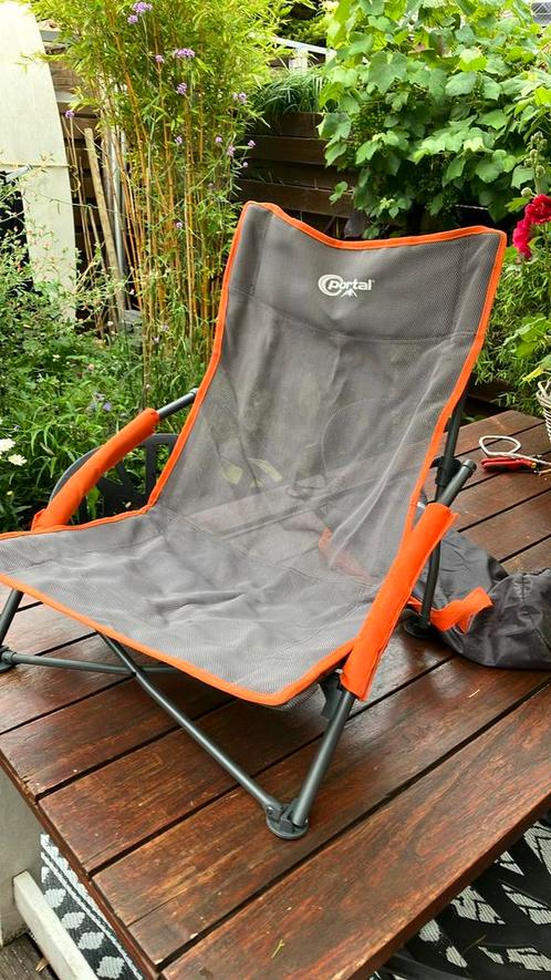 2 lage strandstoeltjes, Caravans en Kamperen, Kampeermeubelen, Zo goed als nieuw, Campingstoel, Ophalen of Verzenden