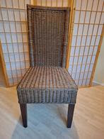 4 rieten stoelen met hoge rug, Ophalen, Riet of Rotan, Gebruikt, Bruin