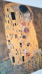 Canvas Gustav Klimt " de kus", Antiek en Kunst, Ophalen