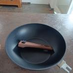 Bardani wokpan 28cm met afneembare steel, Ophalen of Verzenden, Zo goed als nieuw, Aluminium, Wok