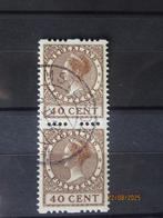 Nico Nederland Roltanding 31 Verticaal Paar gestempeld 1926, Ophalen of Verzenden, T/m 1940, Gestempeld