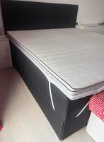 JYSK boxspring met hoofbord 180x200cm, Huis en Inrichting, Slaapkamer | Boxsprings, Ophalen, Zwart, Tweepersoons, Zo goed als nieuw