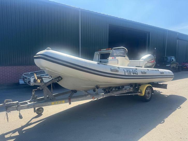 Vailant 520 rib met 50pk mariner 4 takt + trailer!, Watersport en Boten, Rubberboten, Gebruikt, Overige merken, Overige materialen