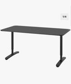 Ikea Bekant bureau grijs 160x80 en stoel Volmar grijs, Ophalen, Zo goed als nieuw