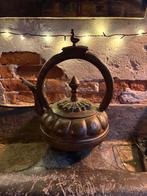 Antieke koperen theepot met decoratief handvat, Antiek en Kunst, Antiek | Koper en Brons, Ophalen, Koper