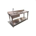 Nieuw RVS wastafel/spoeltafel 150x60x85cm, Ophalen of Verzenden, Nieuw