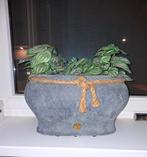 Grijze Bloempot met Touw van Brynxz- Nieuwstaat, Ophalen, Zo goed als nieuw, Overige kleuren