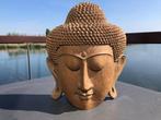 Mooi, houten Boeddha hoofd - 42 x 35 x 18 cm, Huis en Inrichting, Woonaccessoires | Boeddhabeelden, Ophalen, Zo goed als nieuw