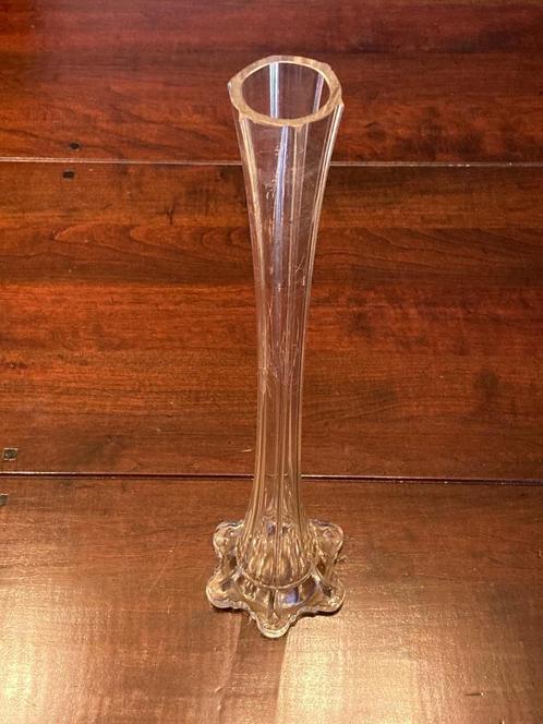 Antieke hoog smalle kristallen vaasje., Antiek en Kunst, Antiek | Glas en Kristal, Ophalen of Verzenden