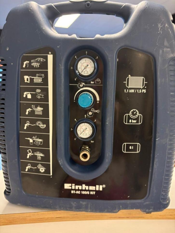 Einhell BT-AC 180/6 Kit  Draagbare Luchtcompressor, Doe-het-zelf en Verbouw, Compressors, Nieuw, 6 tot 10 bar, 100 liter of meer
