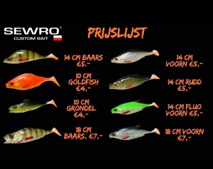 Sewro Custom Baits, Watersport en Boten, Hengelsport | Roofvissen, Nieuw, Overige typen, Ophalen of Verzenden