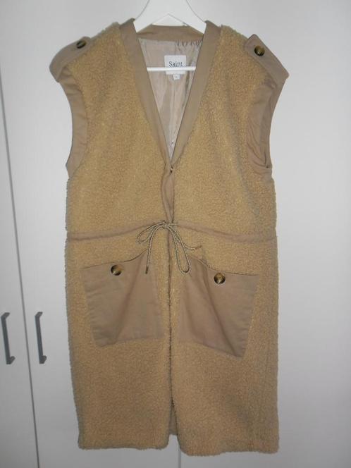 Saint Tropez Beige Vest / Gilet Met Knopen Maat L (NIEUW), Kleding | Dames, Bodywarmers, Nieuw, Maat 42/44 (L), Beige, Verzenden