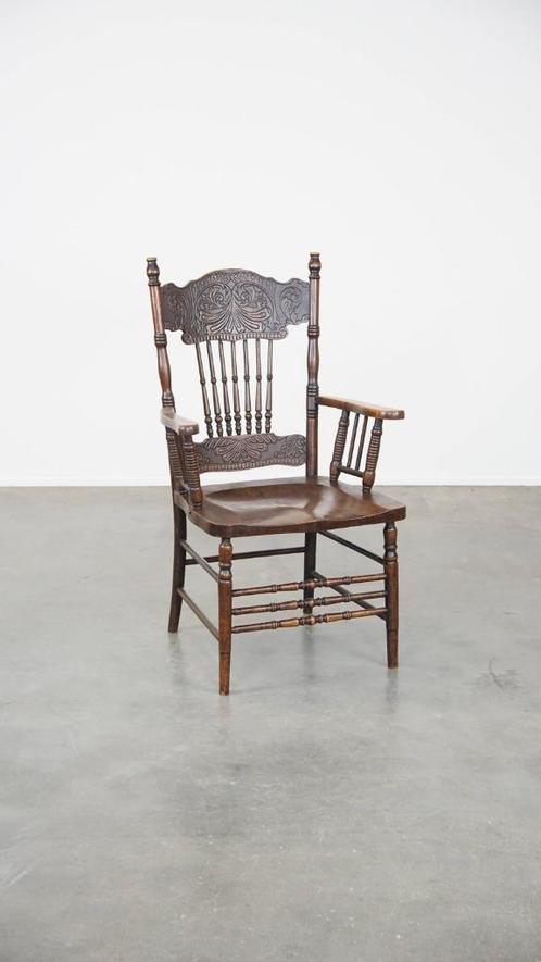 Prachtige antieke Engelse stoel met mooi houtsnijwerk, Antiek en Kunst, Antiek | Meubels | Stoelen en Banken, Ophalen