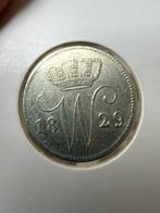 Kwartje 1829B Willem I, Zilver, 25 cent, Ophalen of Verzenden, Koning Willem I