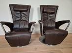 Prominent relaxstoel. Diverse standen. Echt leer!, Huis en Inrichting, Fauteuils, Ophalen, Zo goed als nieuw, Minder dan 75 cm
