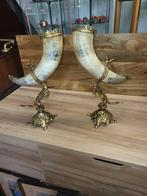 Bronzen Hoorns van Overvloed - Decoratief Paar, Ophalen of Verzenden, Brons