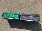Klapkrat/Vouwkrat. (Industriële) Zwart en Groen, Doe-het-zelf en Verbouw, Kratten en Dozen, Gebruikt, 40 tot 60 cm, 50 tot 75 cm
