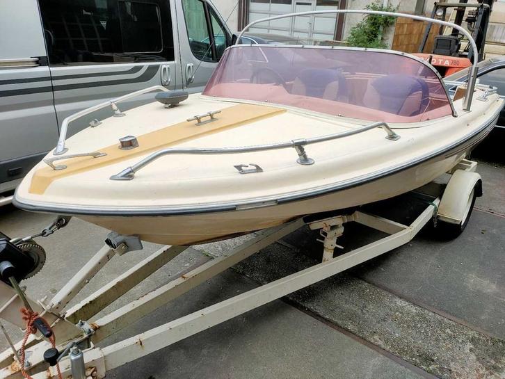 PLacom - 460 - SpeedBoot+trailer, Watersport en Boten, Boottrailers, Gebruikt, Overige typen