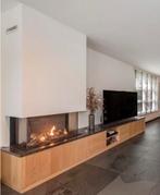 Tv meubel eikenhout met Belgisch hard steen, Minder dan 100 cm, 200 cm of meer, Eikenhout, 50 tot 75 cm