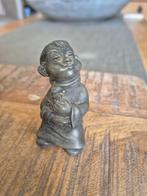 Tinnen beeldje van een monnik (van atelier Lebbink), Ophalen of Verzenden, Zo goed als nieuw, Mens
