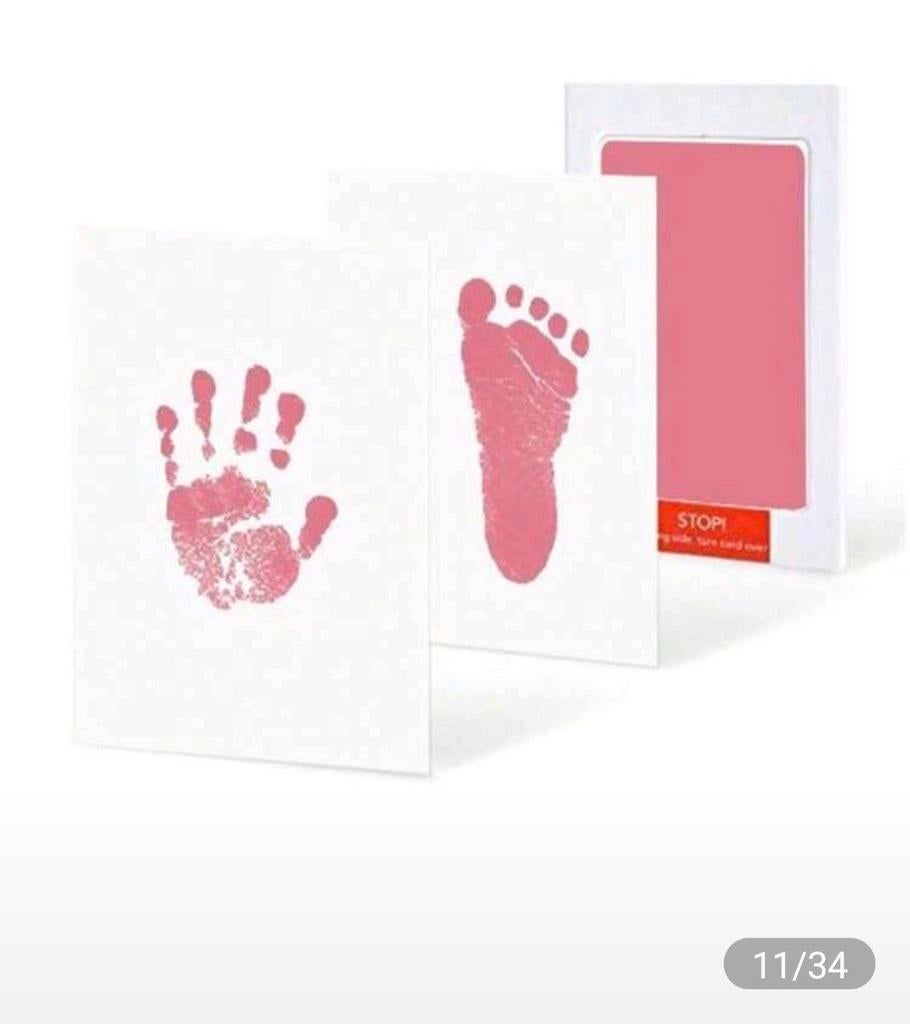 Baby Hand- en Voetafdruk Inktkussen Set 0-6 Maanden, Ophalen of Verzenden, Nieuw