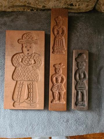 3 Oude Speculaasplanken met Pieten beschikbaar voor biedingen