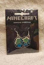 Minecraft oorbellen Blayw groen, Sieraden, Tassen en Uiterlijk, Ophalen of Verzenden, Nieuw, Groen, Overige materialen