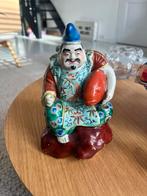 Starue  Okimono i Satsuma-- Gud Ebisu - Meiji-perioden, Antiek en Kunst, Ophalen of Verzenden