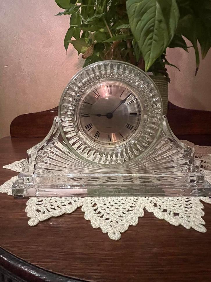 Helder Kristallen Pendule klok, Huis en Inrichting, Woonaccessoires | Klokken, Gebruikt, Overige typen, Analoog, Ophalen of Verzenden