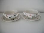 2 Soepkom en Schotel - Villeroy en Boch Petite Fleur p.stuk, Nieuw, Ophalen of Verzenden, Kom(men), Wedgwood