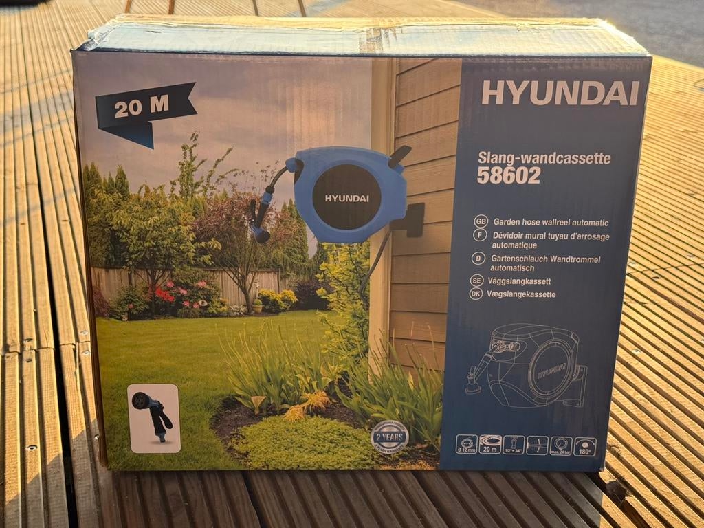 HYUNDAI Slang-wandcassette 58602, Tuin en Terras, Tuinslangen, Ophalen of Verzenden, Nieuw, Tuinslang