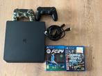 PS4 Slim + 2 Controllers + FC24 & GTA V, Spelcomputers en Games, Spelcomputers | Sony PlayStation 4, Met 2 controllers, Ophalen of Verzenden