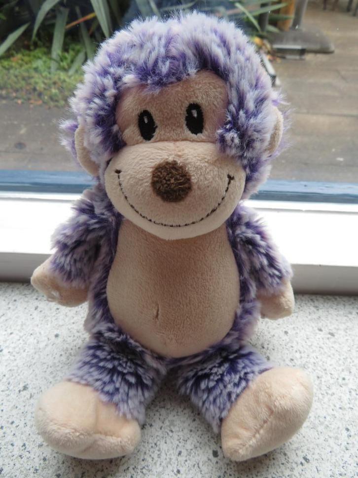 Aap of aapje paars gemeleerd merk Verhaak meet ca 20 cm, Kinderen en Baby's, Speelgoed | Knuffels en Pluche, Zo goed als nieuw