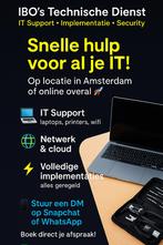 IBO’s Technische Dienst – IT support, installatie, Tot en met 24 uur, HBO, Vanaf 5 jaar, Overige vormen
