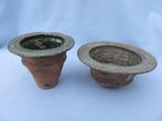 Middeleeuwen -  aardewerk - schaal en beker - bodemvondsten, Antiek en Kunst, Antiek | Keramiek en Aardewerk, Ophalen of Verzenden