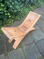 Antieke Handgesneden Vouwkruk, Ophalen of Verzenden, Hout