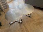 PTMD Kae salontafel goud rond set van 2, Huis en Inrichting, Tafels | Salontafels, Ophalen, 50 tot 100 cm, Rond, Nieuw