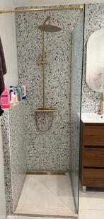 Saniclear Redro Douchewand 80cm - Geborsteld Messing, Huis en Inrichting, Ophalen, Nieuw, Met douche