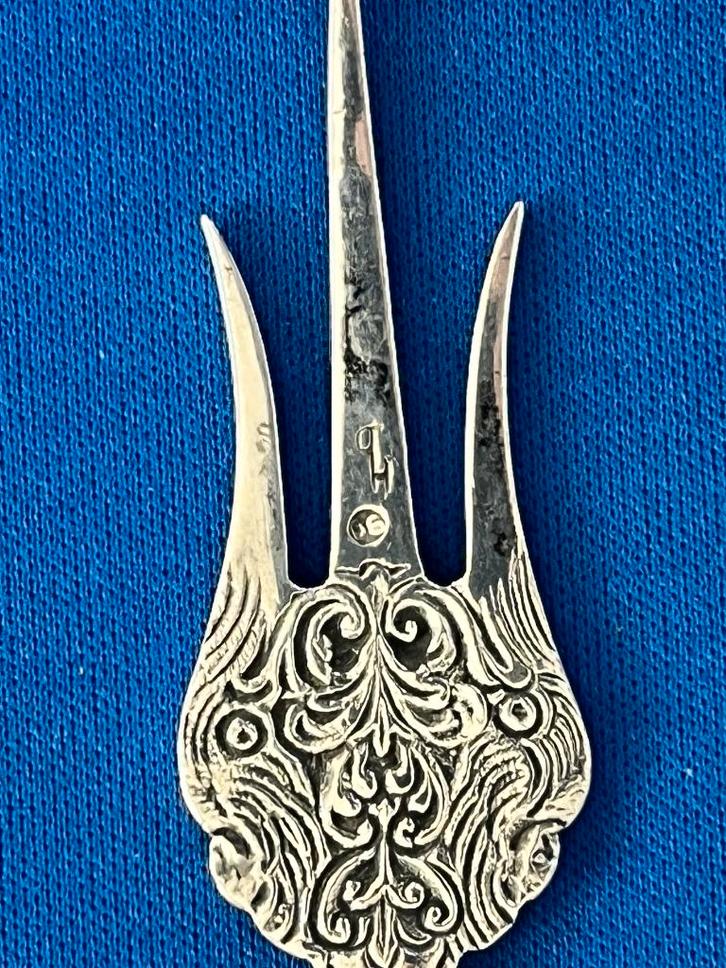 Verzilverde cakevork/cakeprikker, Antiek en Kunst, Antiek | Bestek, Ophalen of Verzenden