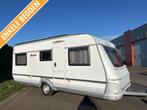 LMC Munsterland 495 E 2007 ZAKLUIFEL, ENKELE BEDDEN 11950,, Caravans en Kamperen, Rondzit, Schokbreker, Bedrijf, 2 aparte bedden