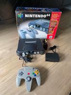 Nintendo 64 console met kabels, controller en doos, Ophalen of Verzenden, Gebruikt, Met 1 controller