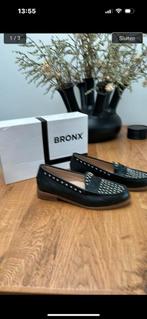 Bronx loafers zwart leer maat 38 nieuw, Ophalen of Verzenden, Nieuw, Zwart, Instappers