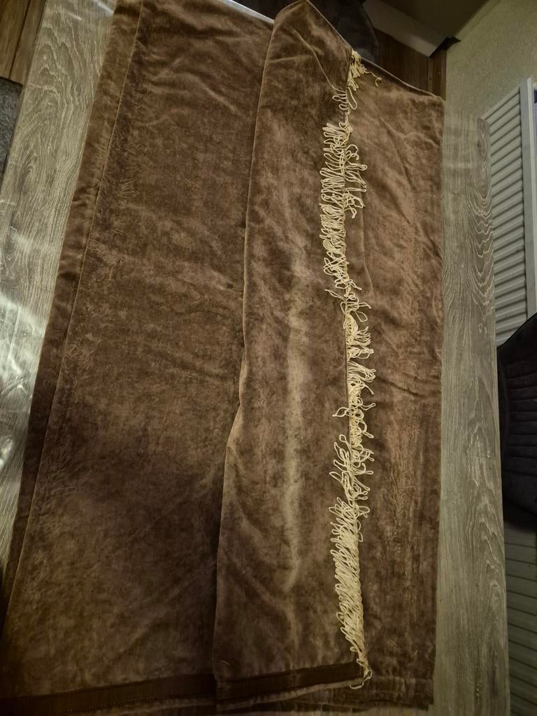 Zijgordijnen 108cm lang met 7cm franjes, Ophalen of Verzenden