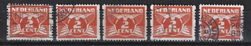 Roltanding 19 geb x 5 1926 Ook port luchtpost dienst 10% CW, Postzegels en Munten, Postzegels | Nederland, Gestempeld, T/m 1940