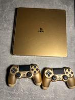 PlayStation 4 Slim Gold Edition met 2 Controllers + Games, Spelcomputers en Games, Spelcomputers | Sony PlayStation 4, Met 2 controllers