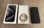 Zgan Iphone 15 Pro + garantie + doos/kabel + accessoires, Ophalen of Verzenden, Zo goed als nieuw