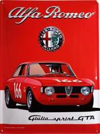 Alfa Romeo Giulia Sprint GTA.  Metalen wandbord, Ophalen of Verzenden, Nieuw, Reclamebord