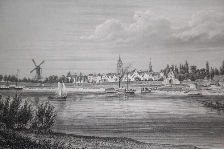 19e eeuwse ets (?) Schoonhoven, Antiek en Kunst, Kunst | Etsen en Gravures, Ophalen of Verzenden